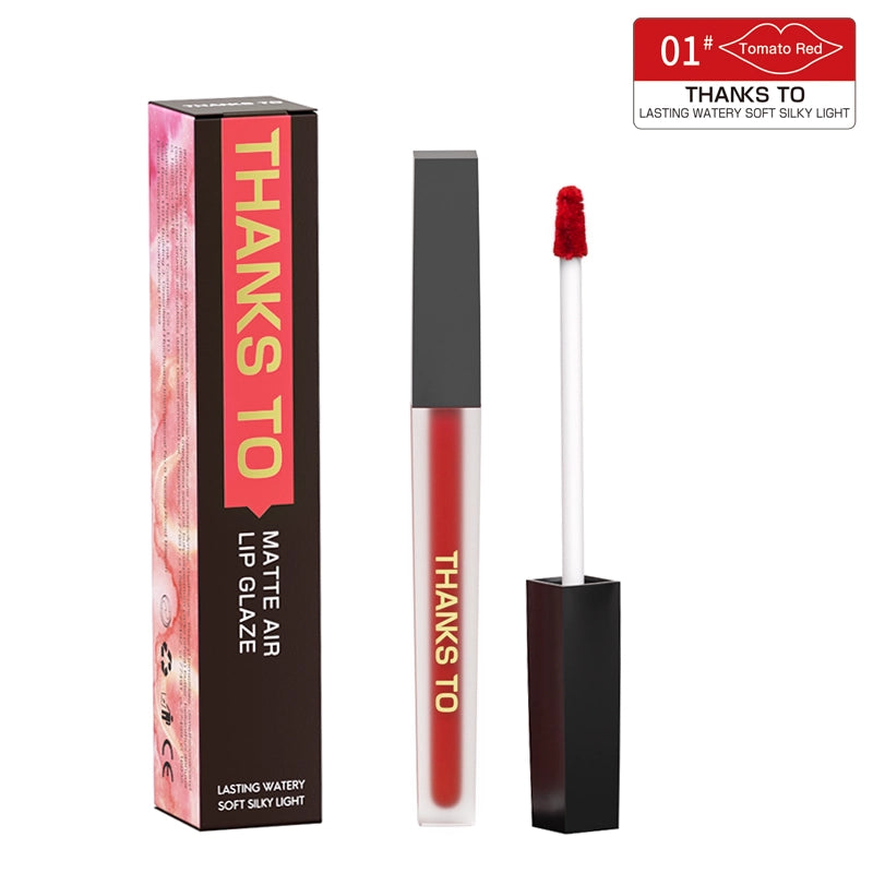 THANKS TO Flawless Matte Air Lip Gloss-Long-lasting Velvet Finish with four colors