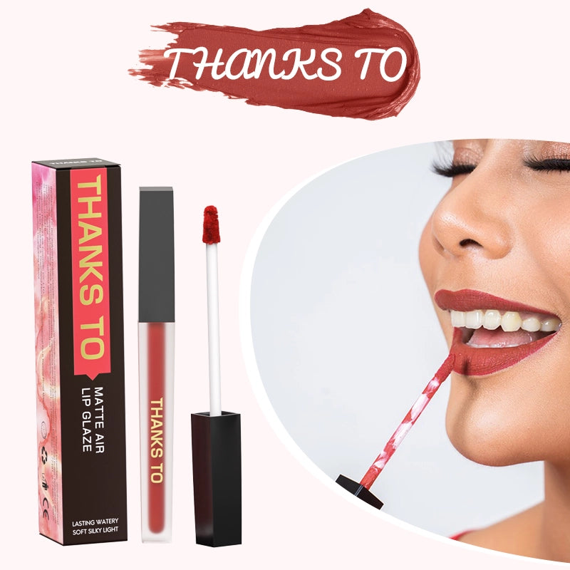 THANKS TO Flawless Matte Air Lip Gloss-Long-lasting Velvet Finish with four colors