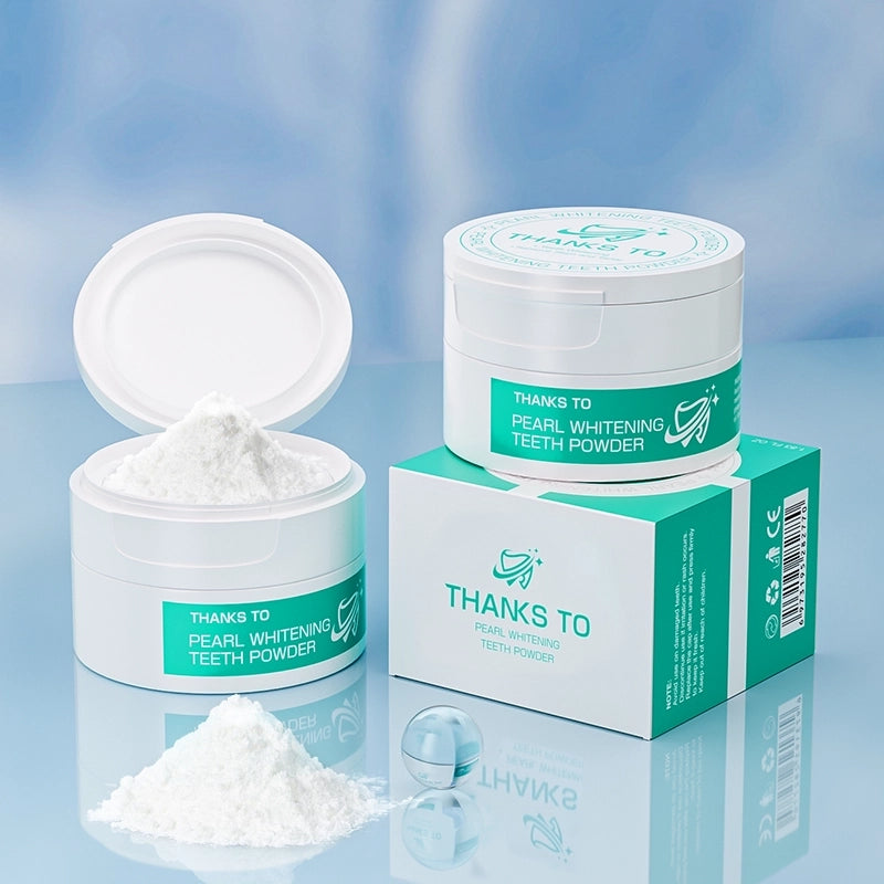 Teeth Whitening Powder, 50g Bright Pearl Spearmint Flavor - Natural Teeth Whitening, Teeth Polish & Teeth Stain Remover