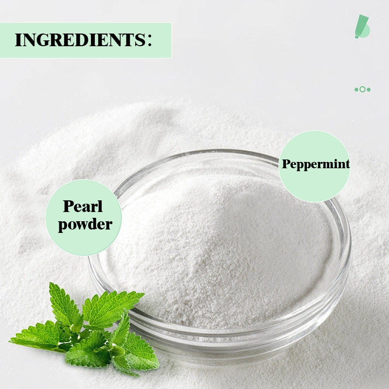 Teeth Whitening Powder, 50g Bright Pearl Spearmint Flavor - Natural Teeth Whitening, Teeth Polish & Teeth Stain Remover