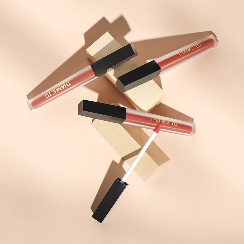 THANKS TO Flawless Matte Air Lip Gloss-Long-lasting Velvet Finish with four colors