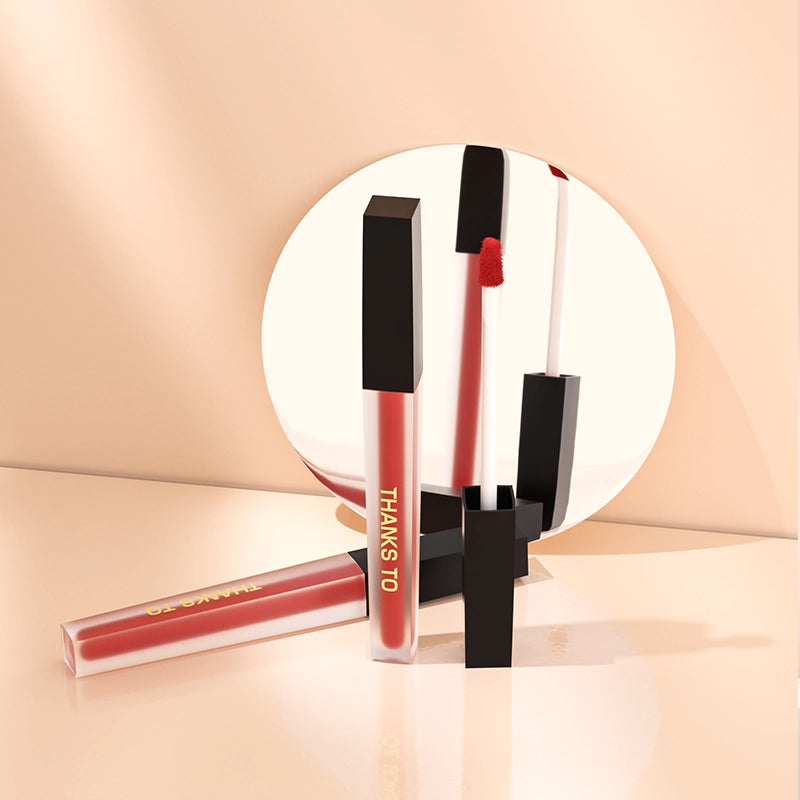 THANKS TO Flawless Matte Air Lip Gloss-Long-lasting Velvet Finish with four colors