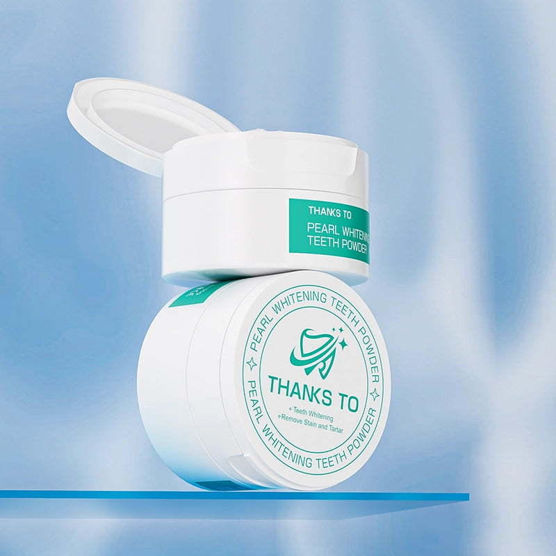 Teeth Whitening Powder, 50g Bright Pearl Spearmint Flavor - Natural Teeth Whitening, Teeth Polish & Teeth Stain Remover