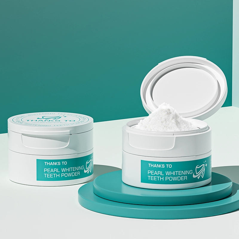Teeth Whitening Powder, 50g Bright Pearl Spearmint Flavor - Natural Teeth Whitening, Teeth Polish & Teeth Stain Remover
