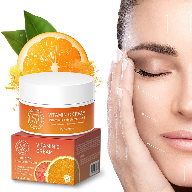 PERFECT CARE Vitamin C Cream for Face  Brightening Moisturising Cream  (50g1.7 fl. oz.)