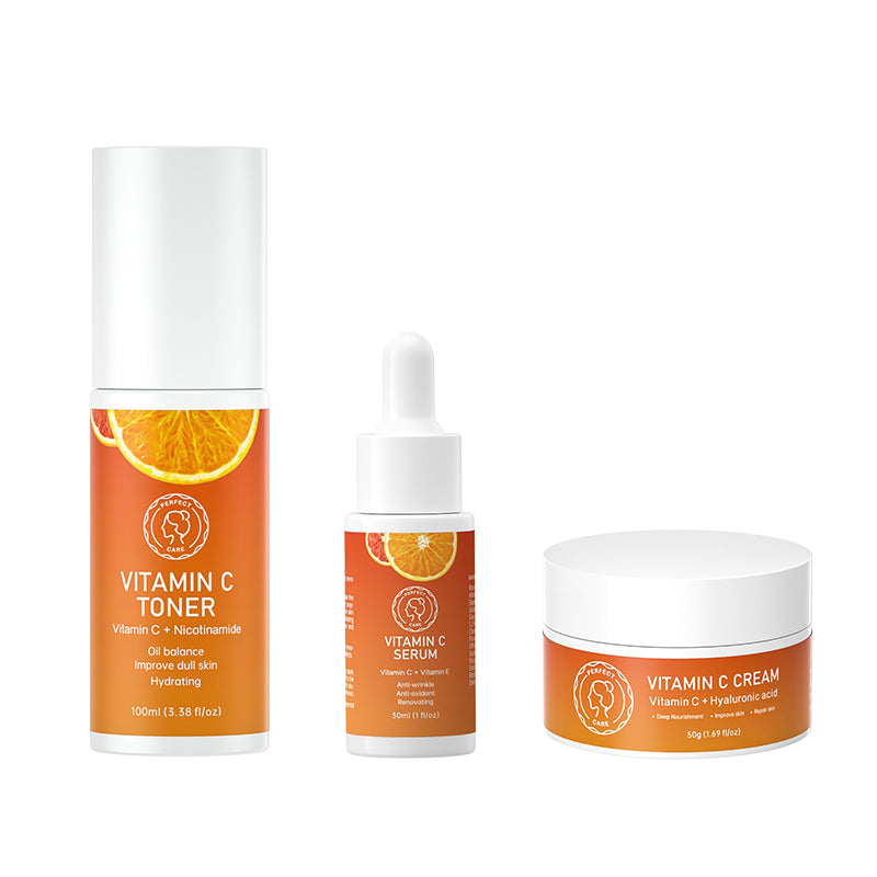PERFECT CARE Vitamin C Skincare Set | Vitamin C Serum,Toner,Cream Set