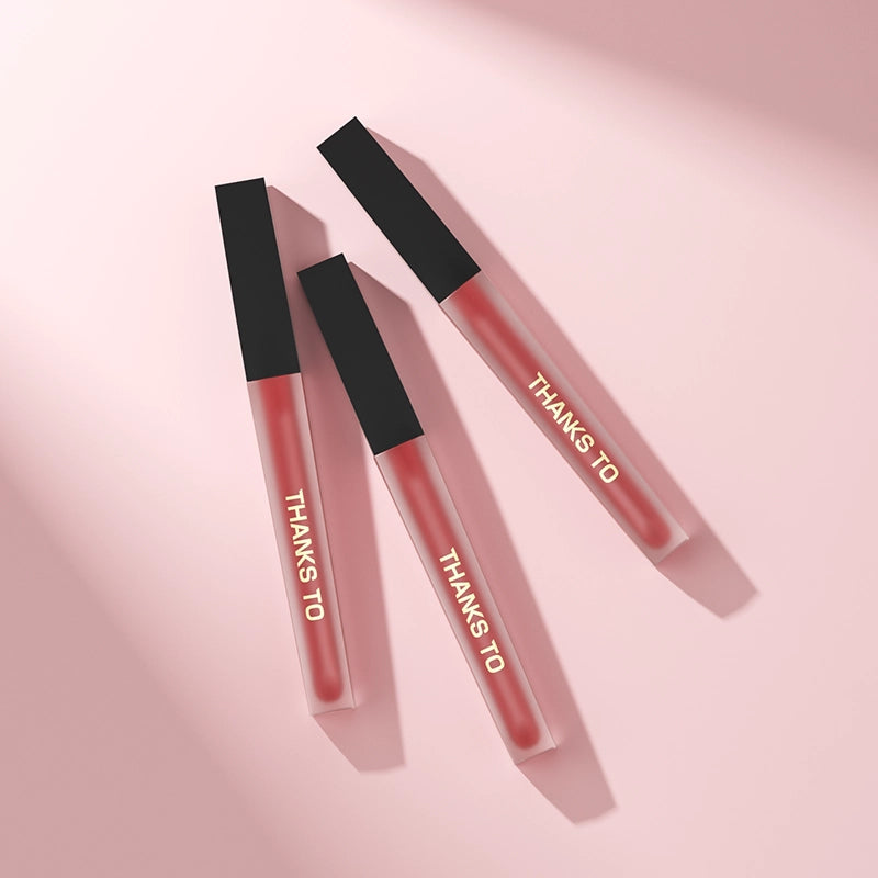 THANKS TO Flawless Matte Air Lip Gloss-Long-lasting Velvet Finish with four colors