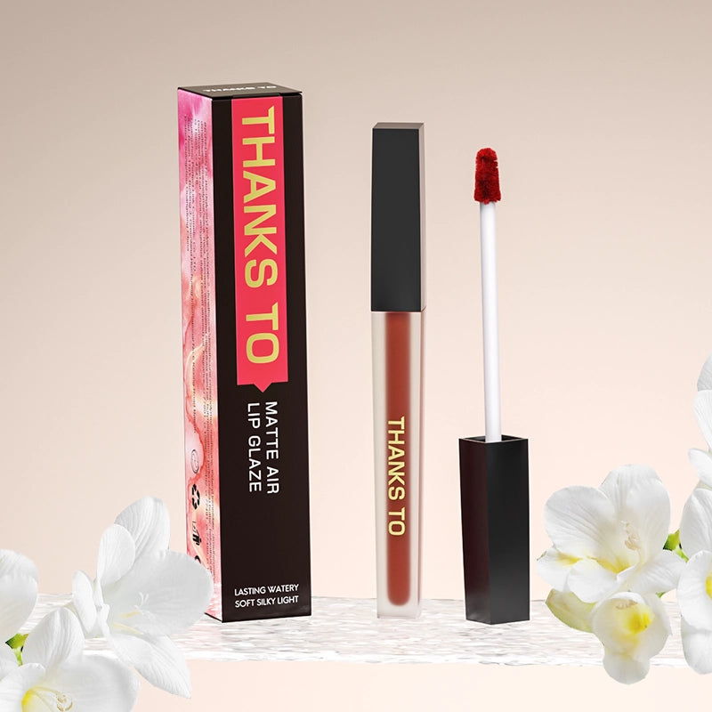 THANKS TO Flawless Matte Air Lip Gloss-Long-lasting Velvet Finish with four colors